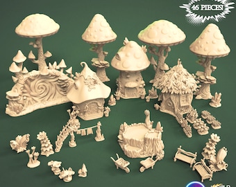 Magical Forest terrain miniature for tabletop games and dioramas, DnD, Pathfinder