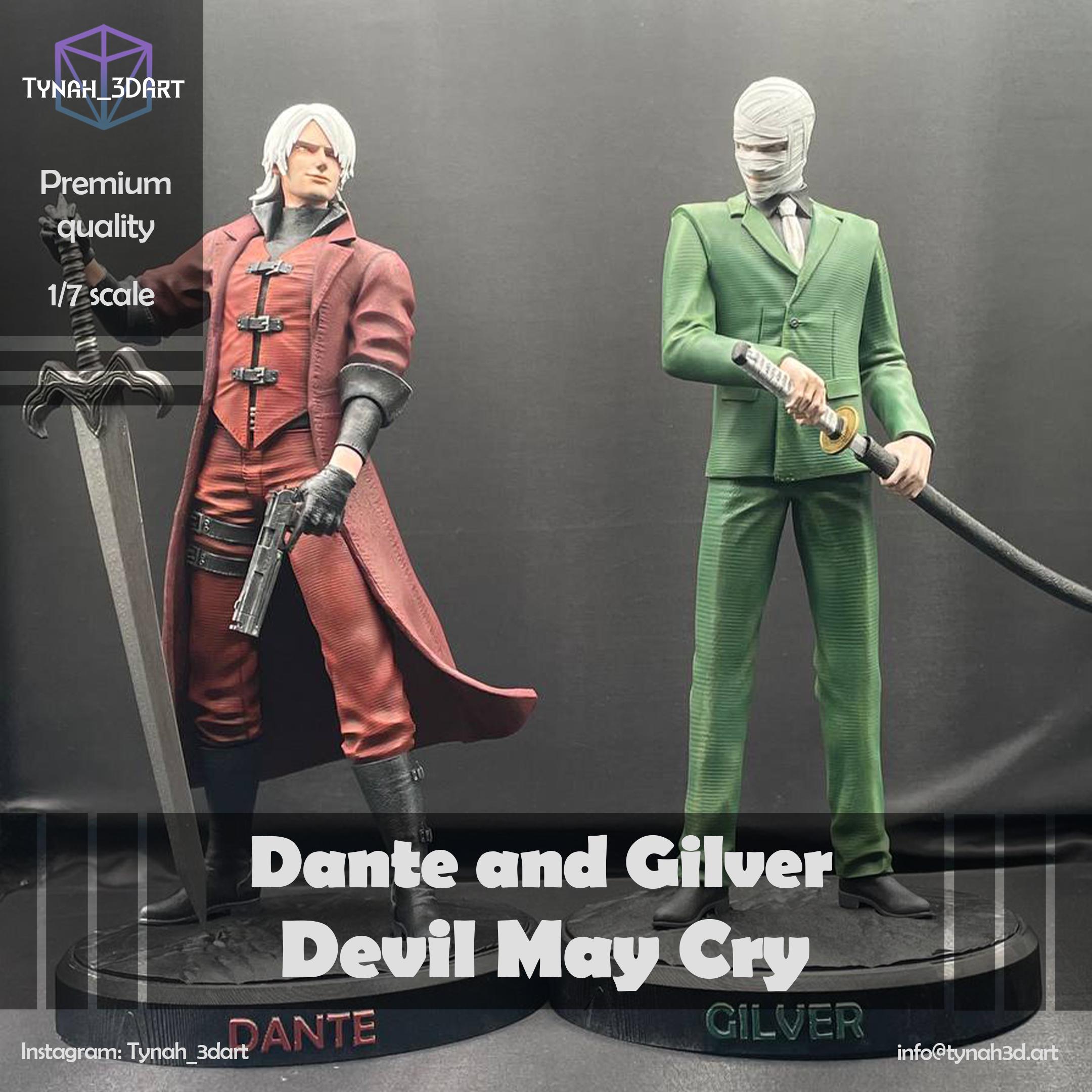 Dante and Gilver - Devil May Cry Handmade Resin Figure 24 Cm | DMC