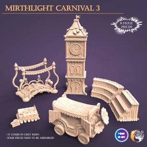 Fantasy Carnival Terrains (part3) for Miniatures games like boardgames, Roleplaying games, Dungeon and Dragons, Pathfinder