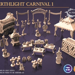 Fantasy Carnival Terrains for 32 mm Miniatures games like boardgames, Roleplaying games, Dungeon and Dragons, Pathfinder