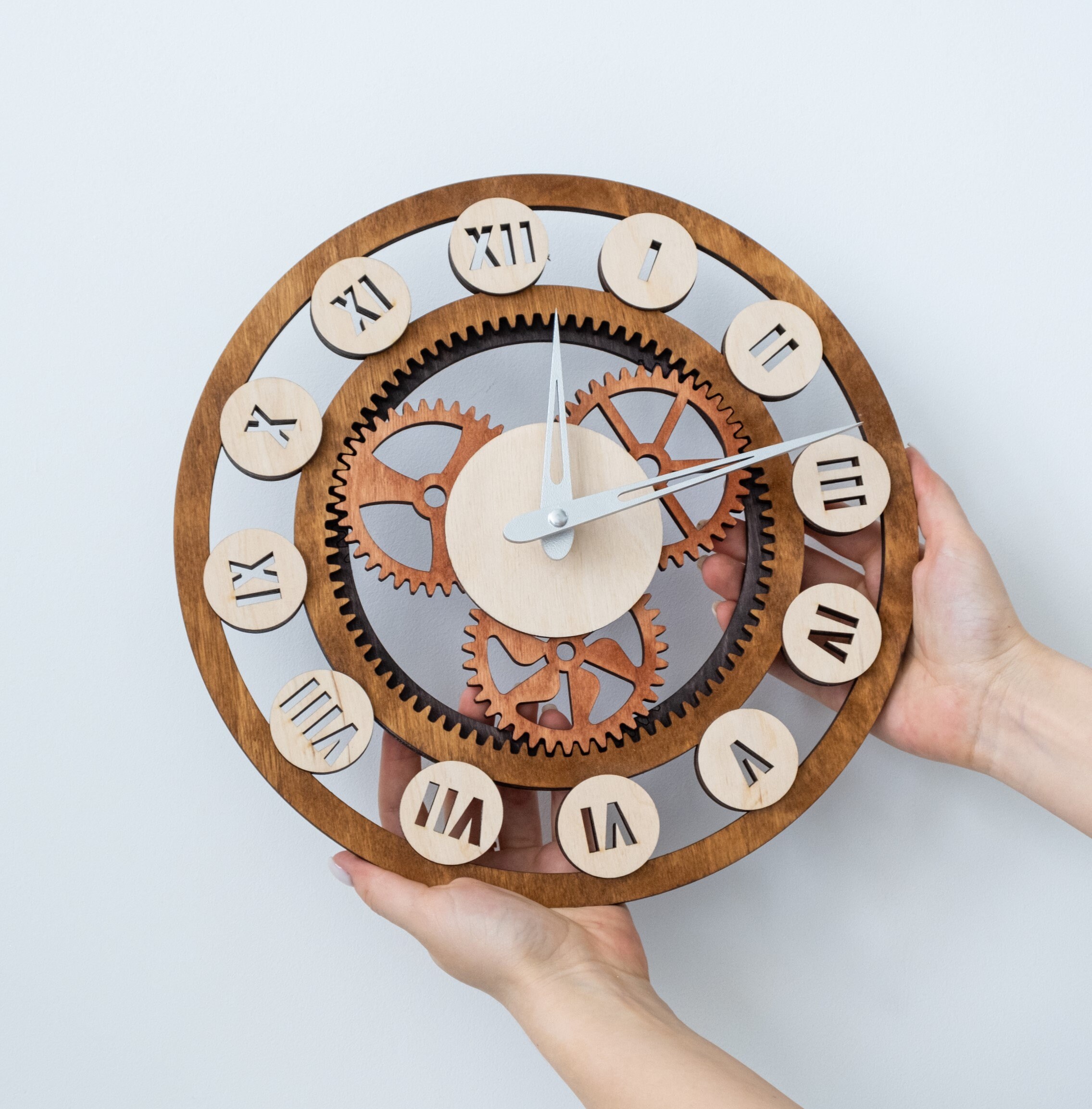 Clock Wb Gears Wall Clock Large, Steampunk Wall Clocks, Wall Clock Farmhouse ...