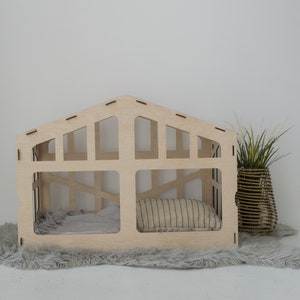 Wood large dog house, Wooden dog kennel, Large dog crate, Dog kennel crate, Dog kennel furniture, Dog crate indoor, Dog crate furniture