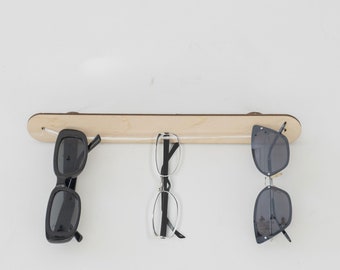 サングラスホルダー壁掛け、木製サングラスディスプレイスタンド