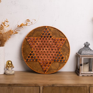 Chinese checkers pegs, Wood checkers, Chinese checkers board, Chinese checker wood, Wooden board game, Strategy game, Checkers Game