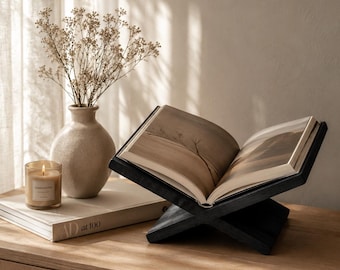 Book Stand Vintage Wood, Carved Bible Stand, Open Book Stand, Book Display Stand, Quaran Stand, Book Page Holder, Reading Display Stand