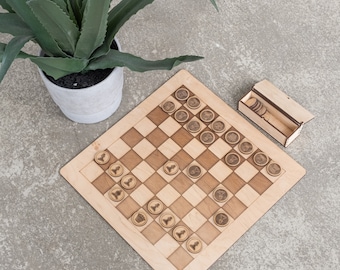 Tablero de damas de madera, Juego de damas, Juego de mesa de madera, Damas de madera, Juego de mesa clásico, Juego de tablero de damas, Tableros de ajedrez, Piezas de damas