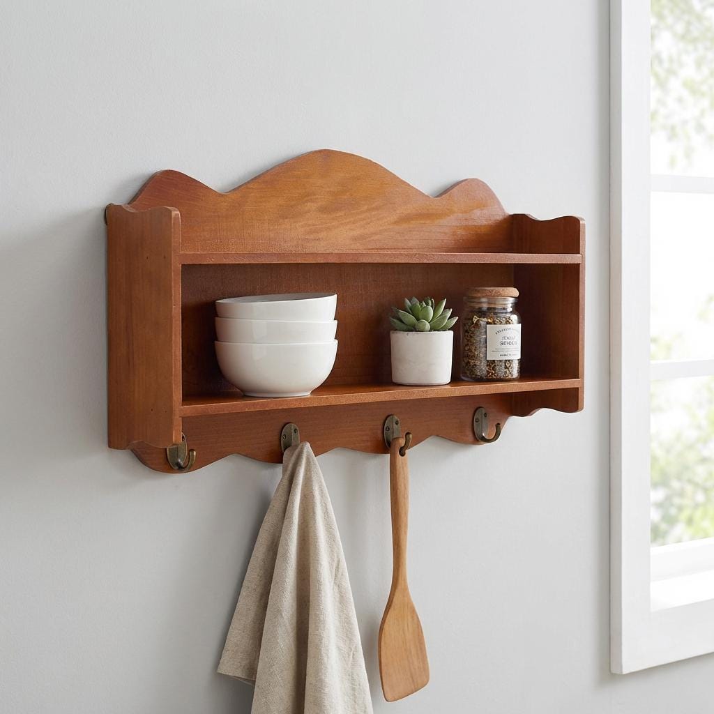 Étagère de salle de bain rangement en bois de noyer 3 niveaux étagères déco style scandinave cuisine couloir sauna marron