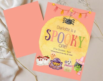 Mall för Halloween-födelsedagsinbjudningar för barn