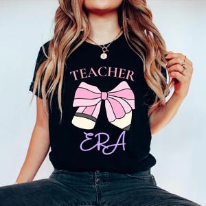 Coquette Teacher Era Png, Back to School Png, Retro Teacher Era png, Teacher Pencil Bow, First Day of School Png, Teacher Appreciation Gift