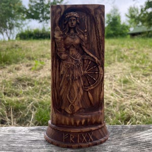 Norse Goddess of Marriage and Motherhood – Frigg. Wooden Statue. Pagan Decor. Gift. Nordic Art. Altar. Mystic Symbol. Scandinavian Mythology