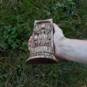 Hekate & Lilith trästatyett – Mörka gudinnor av magi och kraft, hedniska altarfigurer, ockult mytologidekor, mystisk feminin gåva bild 9