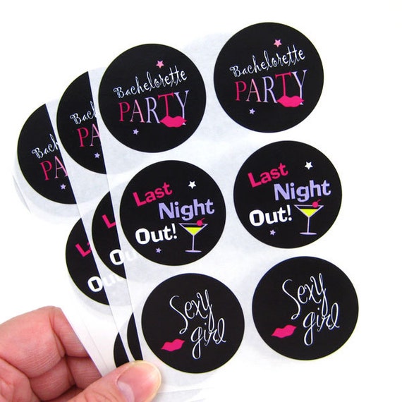 Items similar to Bachelorette Party Stickers Non-Customized - 1.5 inch size - set of 30 labels ...