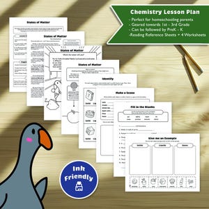 States of Matter Lesson Plan: Chemistry Curriculum, K-3 Worksheets (PDF)