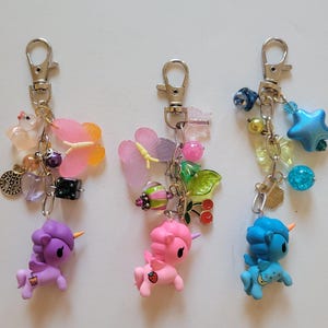 Tokidoki Mini Unicorno Cluster Keychain | Tokidoki Junk Charm Unicorno Beaded Keychain