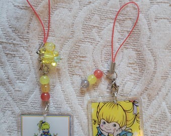Rainbow Brite Acrylic Double Sided Keychains | Rainbow Brite and Sprite Friends Lucky and Spark | Rainbow Brite Bag Charm Strap