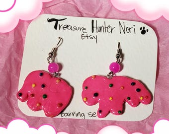 Kidcore Frosted Circus Animal Cookies Earrings | Handmade Polymer Clay Earrings | READ DESC.