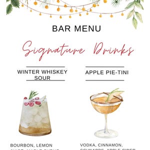 Menu koktajli świątecznych