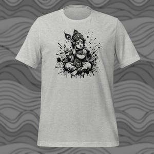Lord Krishna Devotional Unisex T-Shirt Indian Cultural Apparel Krishna Janmashtami Festival Outfit Spiritual Hare Krishna Wear