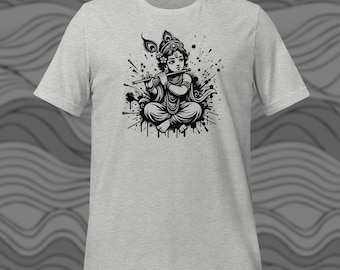Lord Krishna Graphic T-Shirt: Indian Spiritual Apparel
