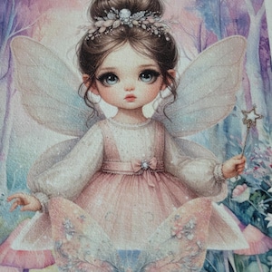 Fairy fabric panel fantasy material 100 % quilting cotton or muslin