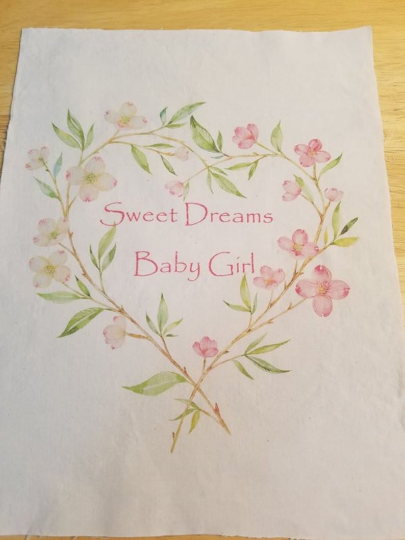 New baby quilt panel girl quilt square sew on patch nursery fabric panel floral fabric patch