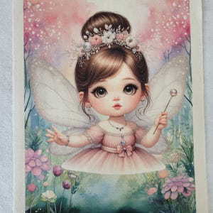Fairy quilt panel 100 % cotton enchanted nursery cloth