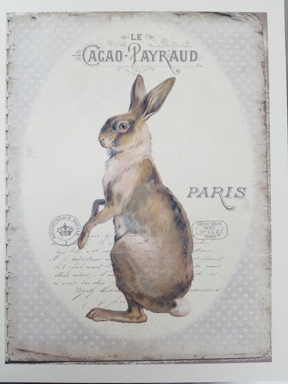 Fabric Quilting SewingCraft Panel watercolour print Rabbit Bunny Rabbit