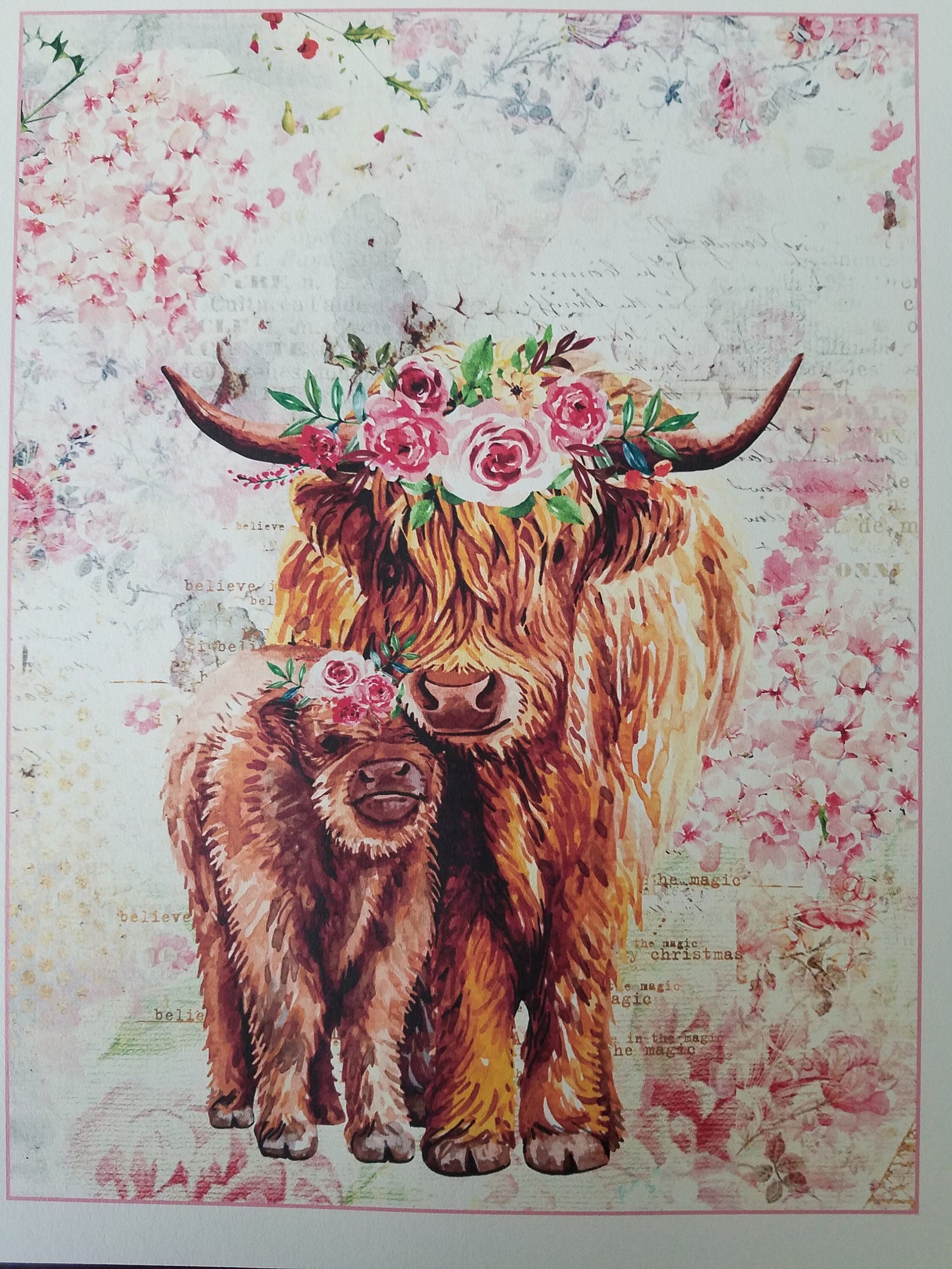 Highland Cows Fabric Panel Cotton Muslin Bovine Nursery Art Etsy