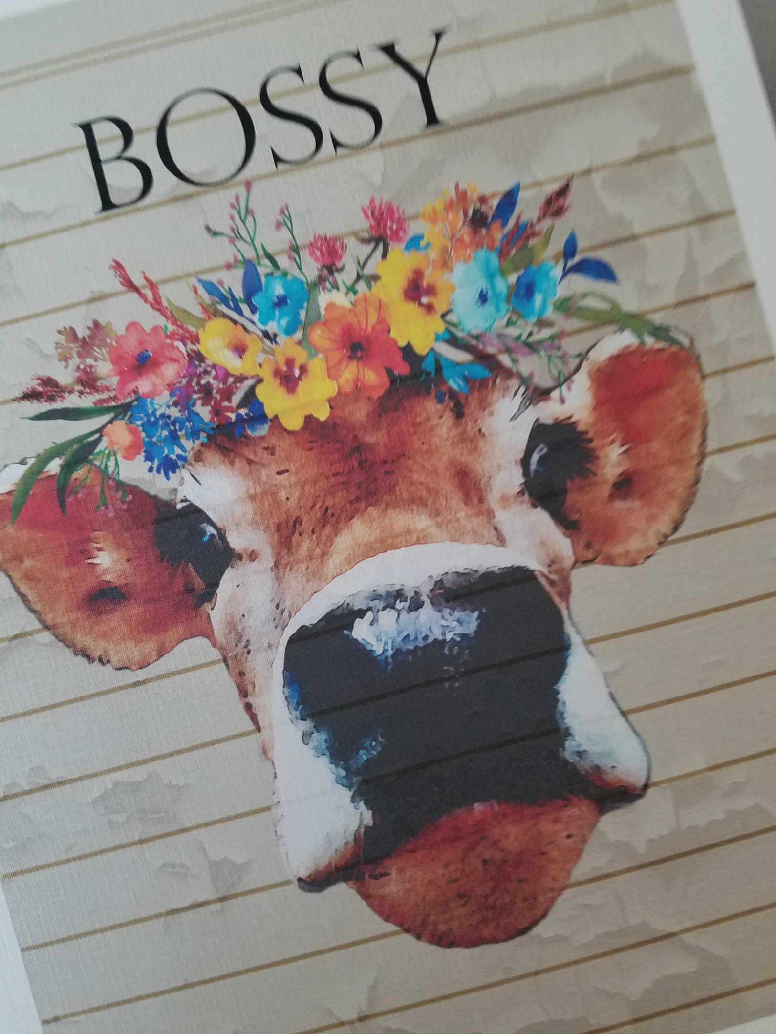 Farmhouse fabric cow quilt panel bovine sew on patch Etsy