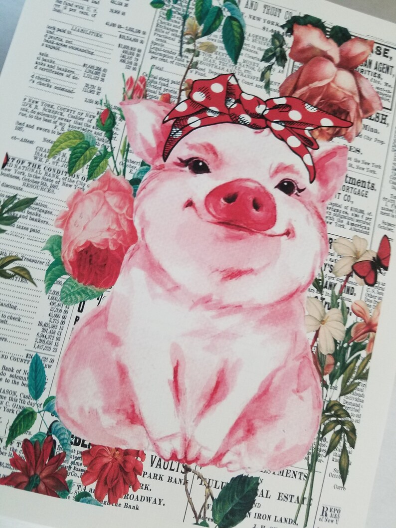 barnyard fabric panel Pig quilt material farmhouse wall decor