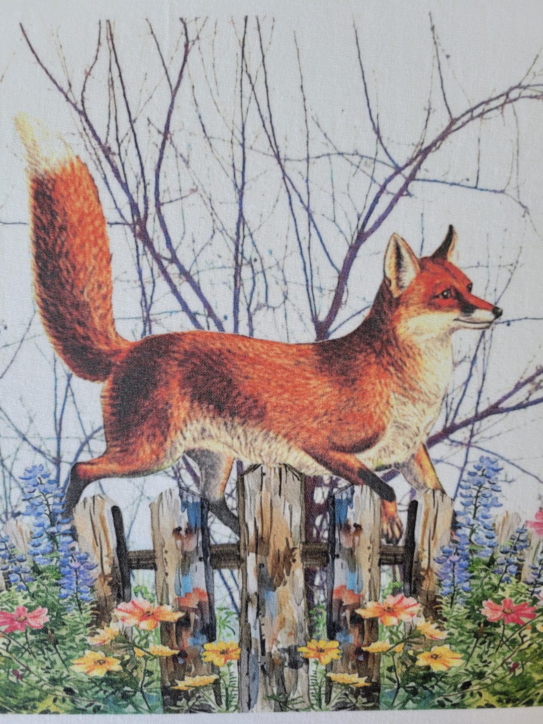 Fox Panel Fox Panel Fabric: Various Sizes, Cotton Kona, Quilt Material - Etsy