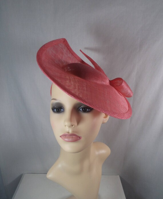 coral hat wedding