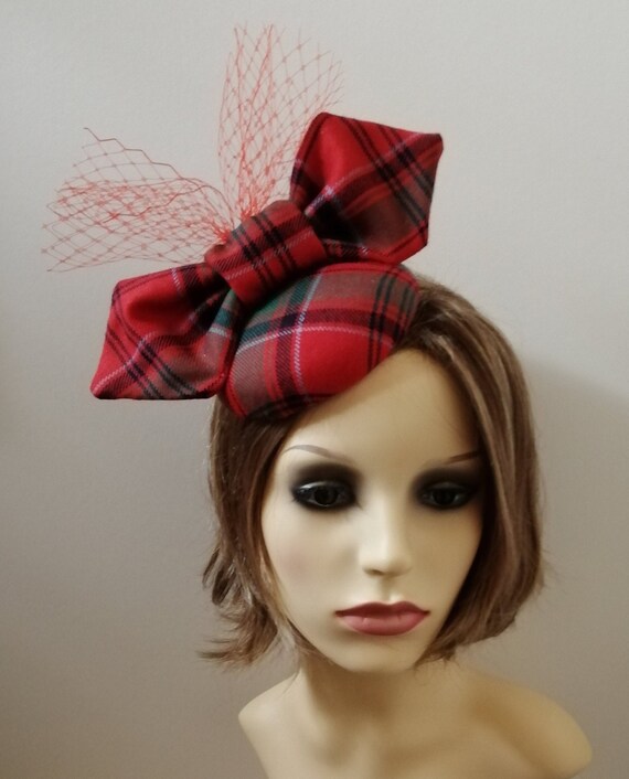 Tartan Fascinator/cocktail Hat - Etsy 