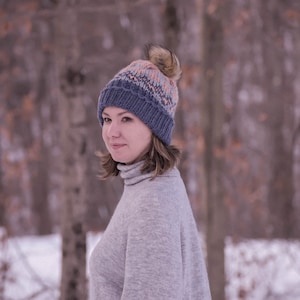 KNITTING PATTERN, knit beanie, knit hat, fair isle pattern, fair isle hat, The Hine Beanie