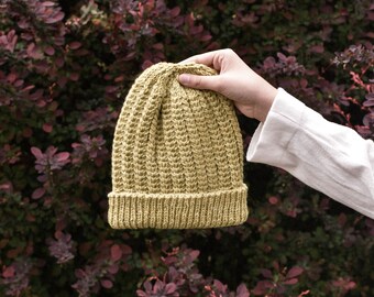 KNITTING PATTERN/ The Ridge Beanie Knitting Pattern/ Knit cable beanie/ Knit pattern/ Instant download.