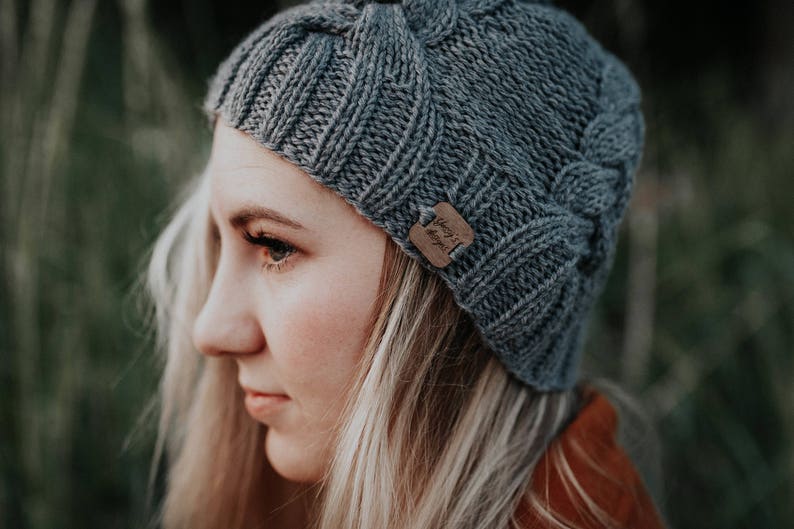 KNITTING PATTERN,knit beanie,Yessys Designs,knit cable beanie, advanced beginner knit pattern, The Ingrid Beanie pattern, instant download. image 2