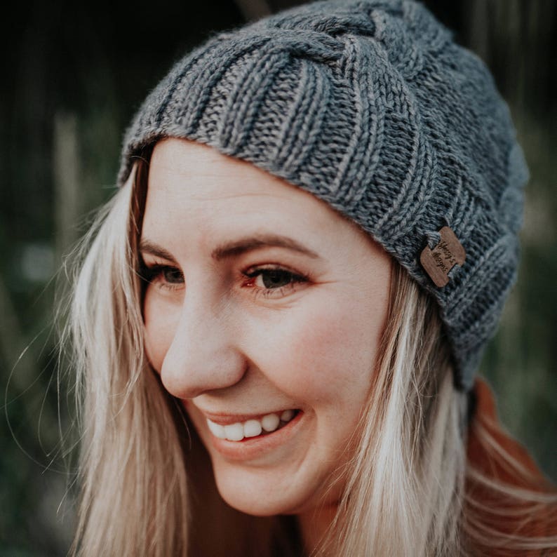 KNITTING PATTERN,knit beanie,Yessys Designs,knit cable beanie, advanced beginner knit pattern, The Ingrid Beanie pattern, instant download. image 4