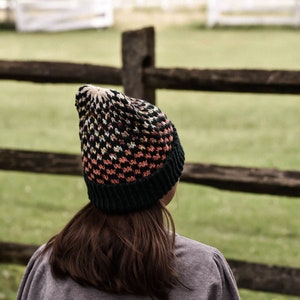 KNITTING PATTERN, knit beanie, knit hat, fair isle pattern, fair isle hat, The Sawyer Hill Beanie image 6