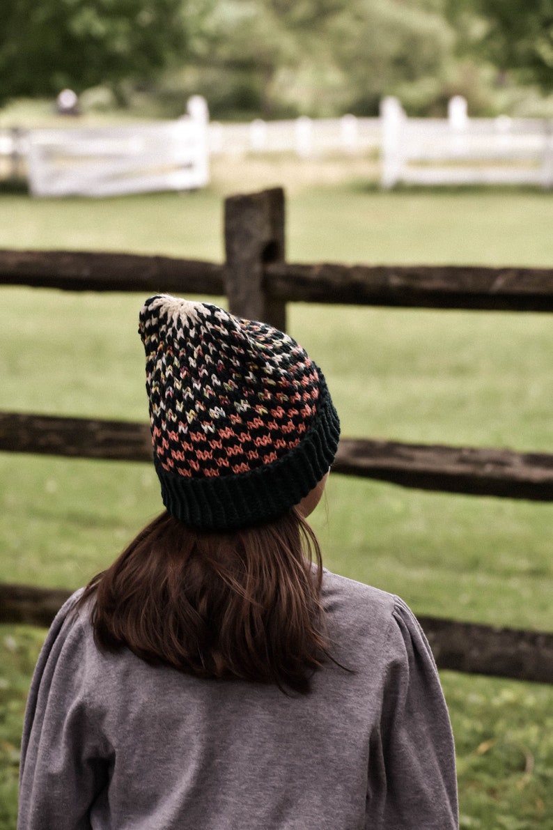 KNITTING PATTERN, knit beanie, knit hat, fair isle pattern, fair isle hat, The Sawyer Hill Beanie image 6