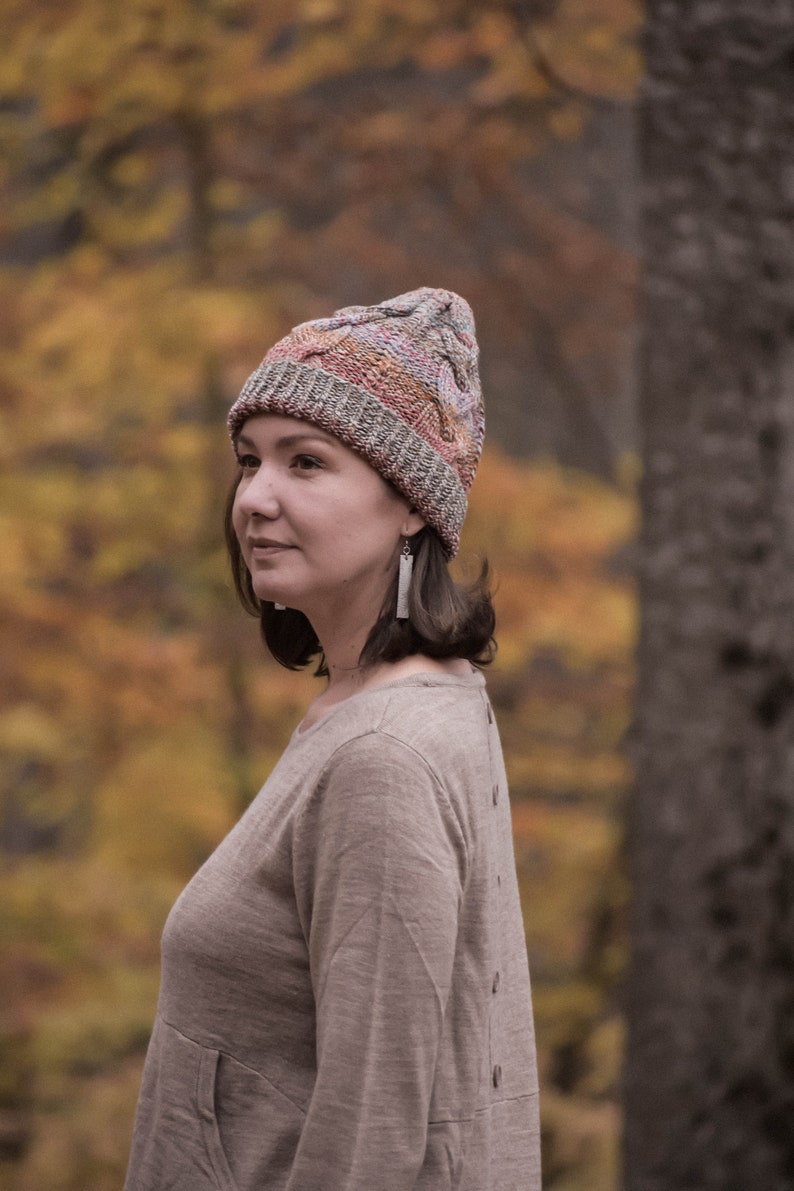 KNITTING PATTERN, The Magdalena Beanie Knitting Pattern,Yessys Designs,knit cable beanie, knit pattern, instant download. image 4