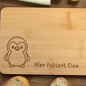 Personalized Bamboo Breakfast Board: Engraved Animal Design