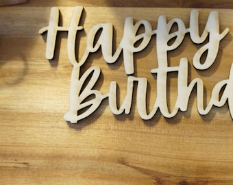 Happy Birthday SVG Schnittdatei  Laser digitaler Download, Kuchenstecker, DIY Party Dekor, Glowforge, Cricut, Silhouette, CNC & Lasergravur