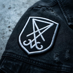 Luzifer Siegel Aufnäher – Satanisches Okkultes Wappen Patch