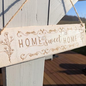Vintage „Home Sweet Home“-Schild – Rustikale Wanddekoration zum Aufhängen aus Holz