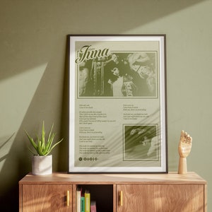 Clairo Juna Lyrics Poster | Charm Album Cover Poster Digital Download | Retro Y2K Dorm Decor Halftone Digital Poster Download