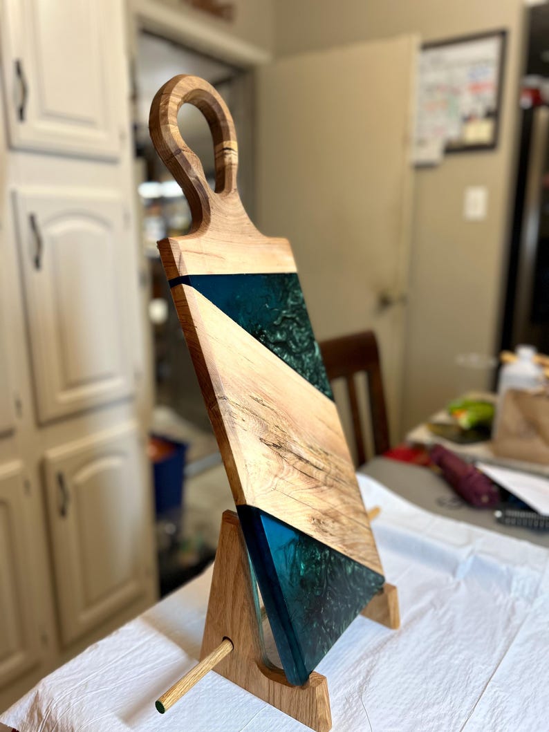 Handmade Wood & Resin Charcuterie Board - Etsy