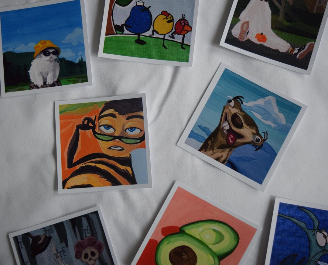 Tiny Random Art Prints - Etsy
