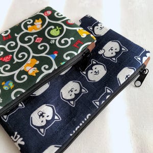Japanese Style Shiba dog Pouch, Coin case, Cosmetic bag, Multiple Purpose container, Perfect Gift for Shiba inu lovers, School Supply, Pen
