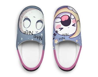 Women's Slippers, House Slippers, Matching Slippers, Nite Nite Slippers, Soft Slippers, Bedroom Slippers, Slide On Slippers,