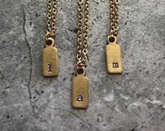 The Leslie Necklace - Tiny Initial Necklace